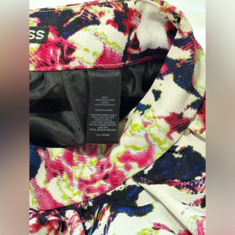 Express A-Line Pleated Floral Skirt-Size 4 - Picture 7 of 8